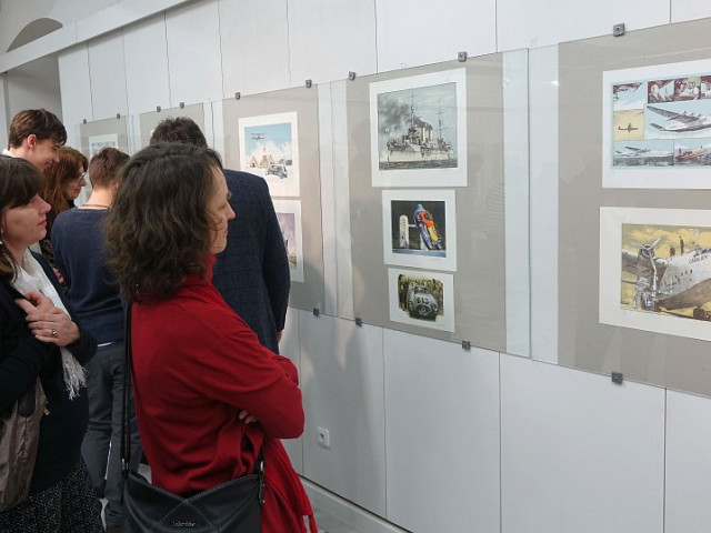 VÝSTAVA KLUBU FILATELISTŮ - PETR PTÁČEK / grafika, známková tvorba